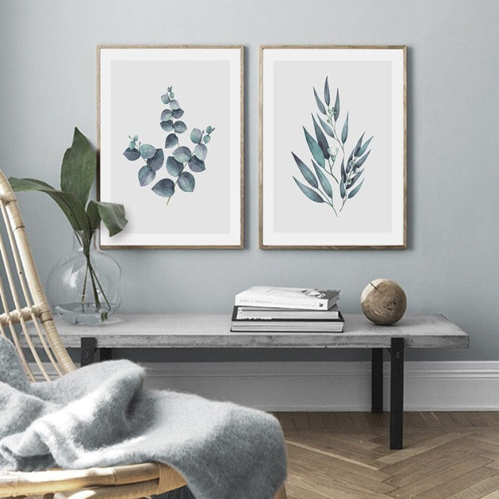 Botaniske blader veggkunst bilder - lerret veggkunst maleri | Skanto