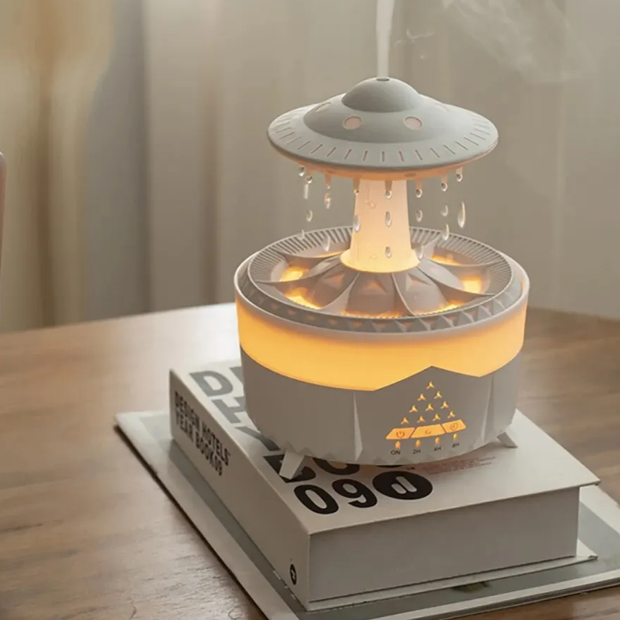 Skanto | UFO Luftfukter | Ultralyd Aromaterapi Diffuser med Fjernkontroll - Grosven