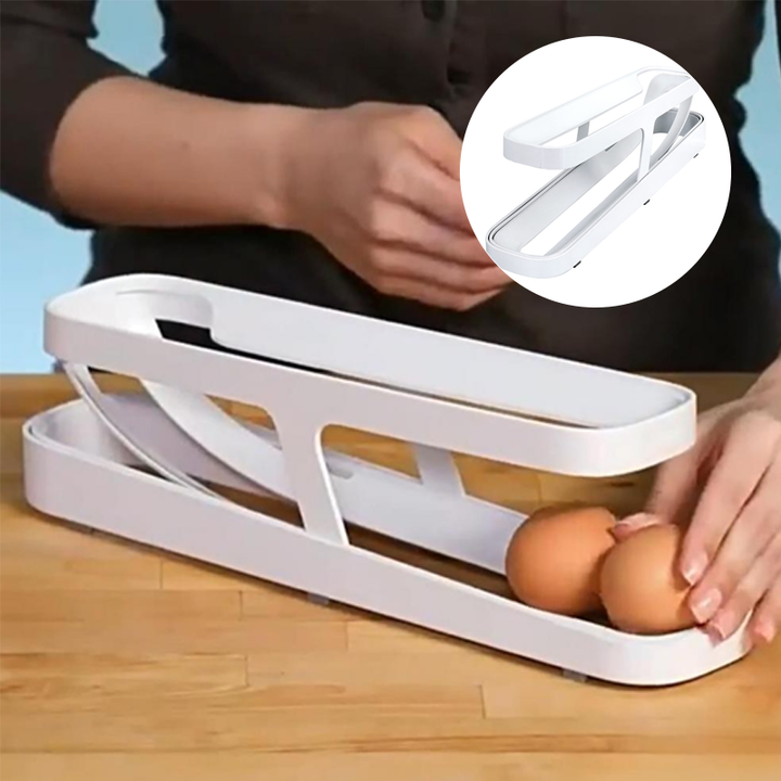 Automatisk rulle-egg-hylleholder-lagringsboks | Skanto