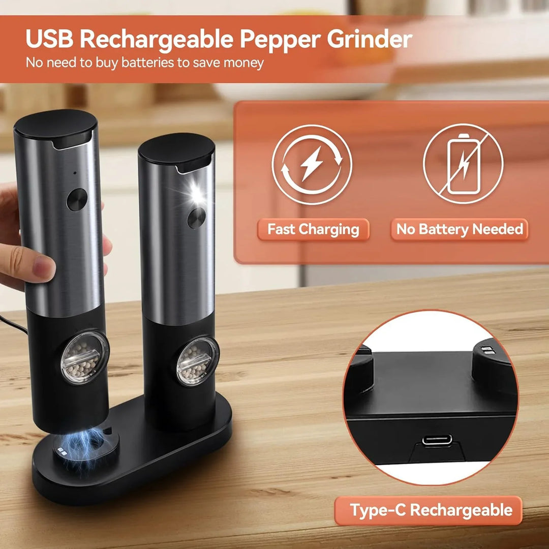 Skanto | Noble Elektrisk Salt- og Pepperkvern med Batteri