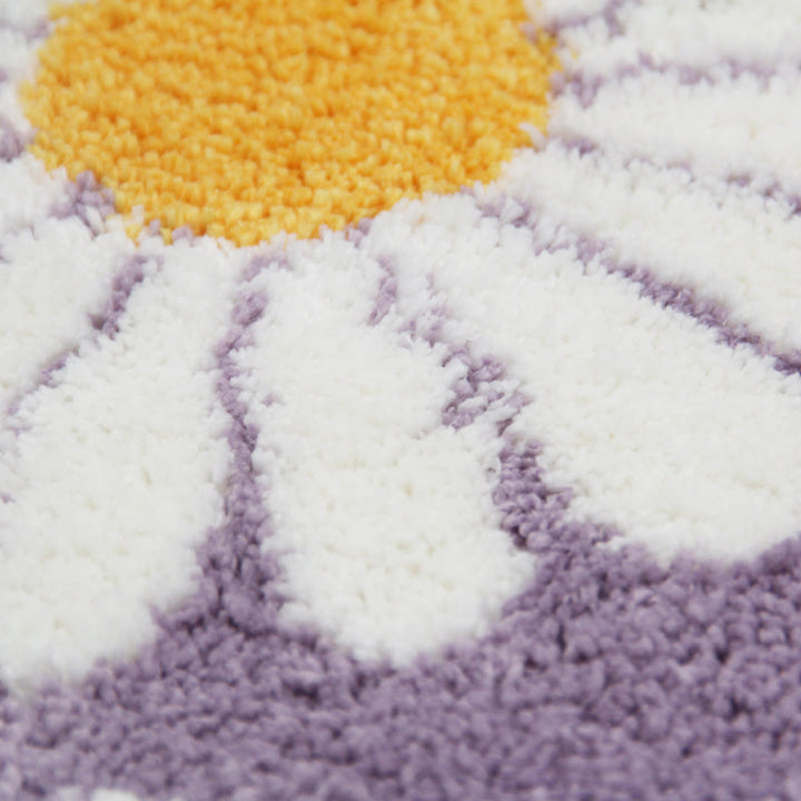 Skanto | Feblilac Sweet Daisy Badematte, Lilla Blomst Teppet Badrom