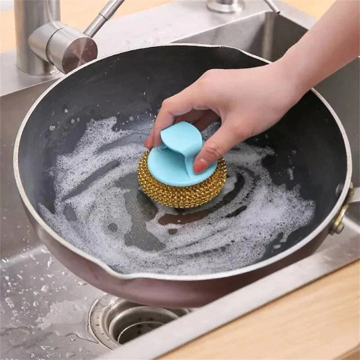 2 stk Wire Ball Dish Cleaning Brush Skanto