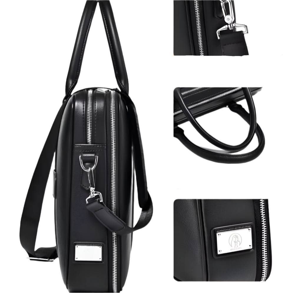 Skanto | Manhattan Læder Forretnings Laptop Dokumentmappe Crossbody Håndtaske