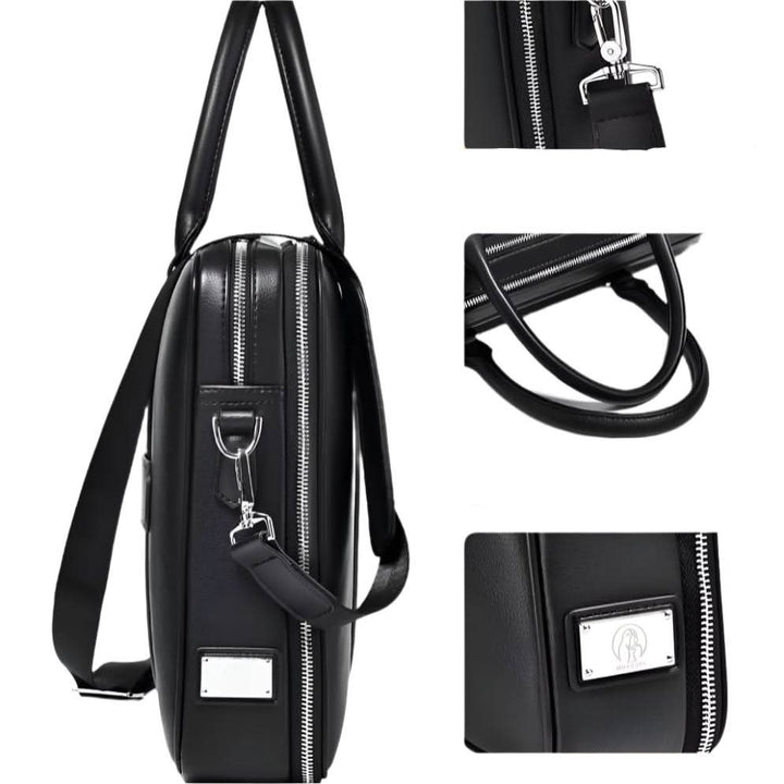 Skanto | Manhattan Læder Forretnings Laptop Dokumentmappe Crossbody Håndtaske