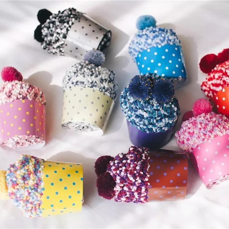 Skanto | Komfortabel Gave Pom Pom Cupcake Sokker