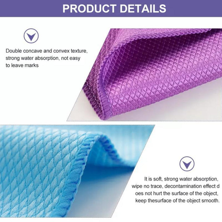 Fiskeskjell Mikrofiber Poleringsrengjøringsklutsett 5 Pcs | Skanto