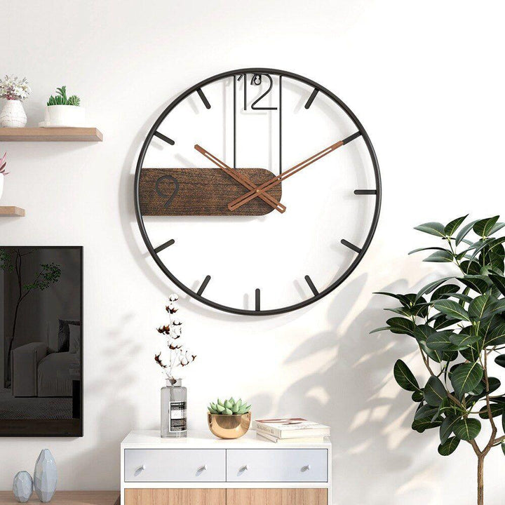 GrandeTime Klok - Moderne stor rund metallveggklokke | Skanto