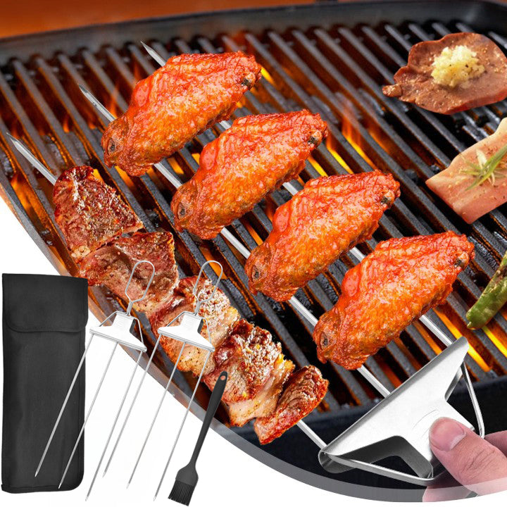3 Way Grillspyd, Rustfritt Stål Spyd for BBQ | Skanto