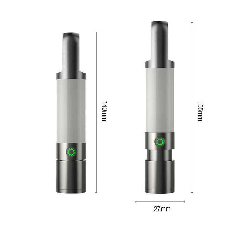 Skanto | LED lommelykt med flerfargede filtre – Oppladbar USB-C lampe med camping- og nødlys funksjon