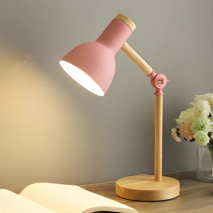 Skanto | Justerbar Macaron LED Bordlampe Laget av Tre