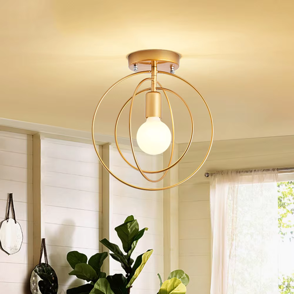 Skanto | Moderne Ringformet Taklampe Gull