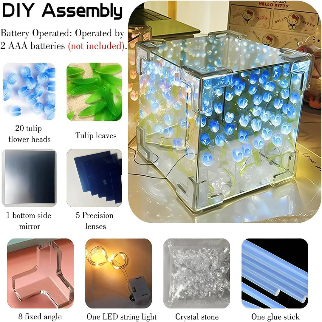 3D Tulip DIY Skantoomster Kuben Nattlampe | Skanto