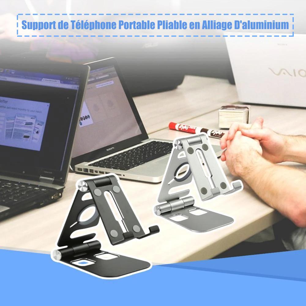 Flerbruks sammenleggbar smarttelefonholder laget av aluminium legering | Skanto