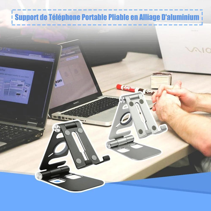 Flerbruks sammenleggbar smarttelefonholder laget av aluminium legering | Skanto