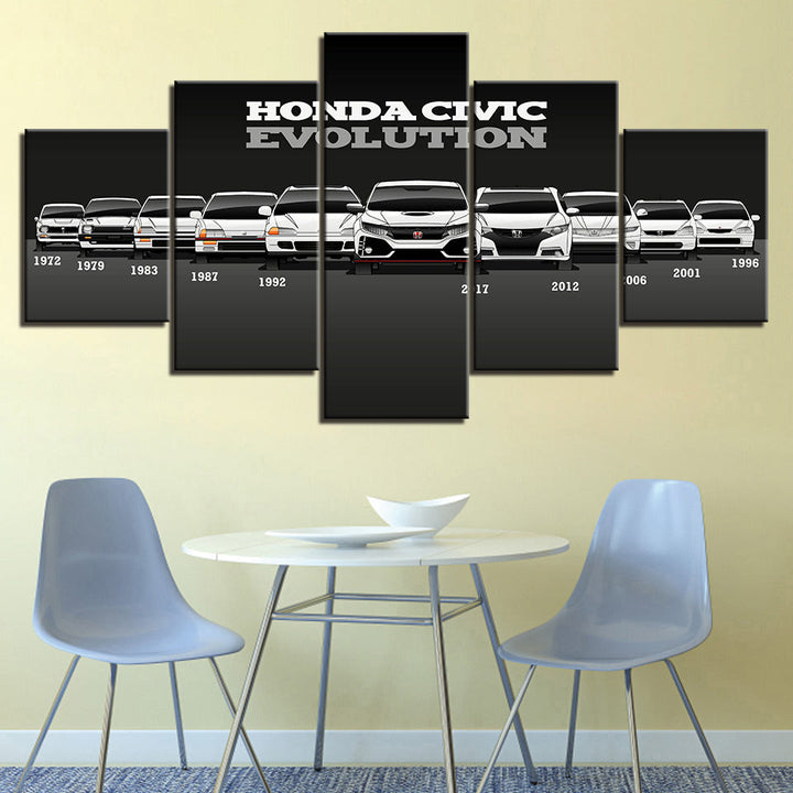 Honda Civic Evolution - Lærred Veggkunst Maleri