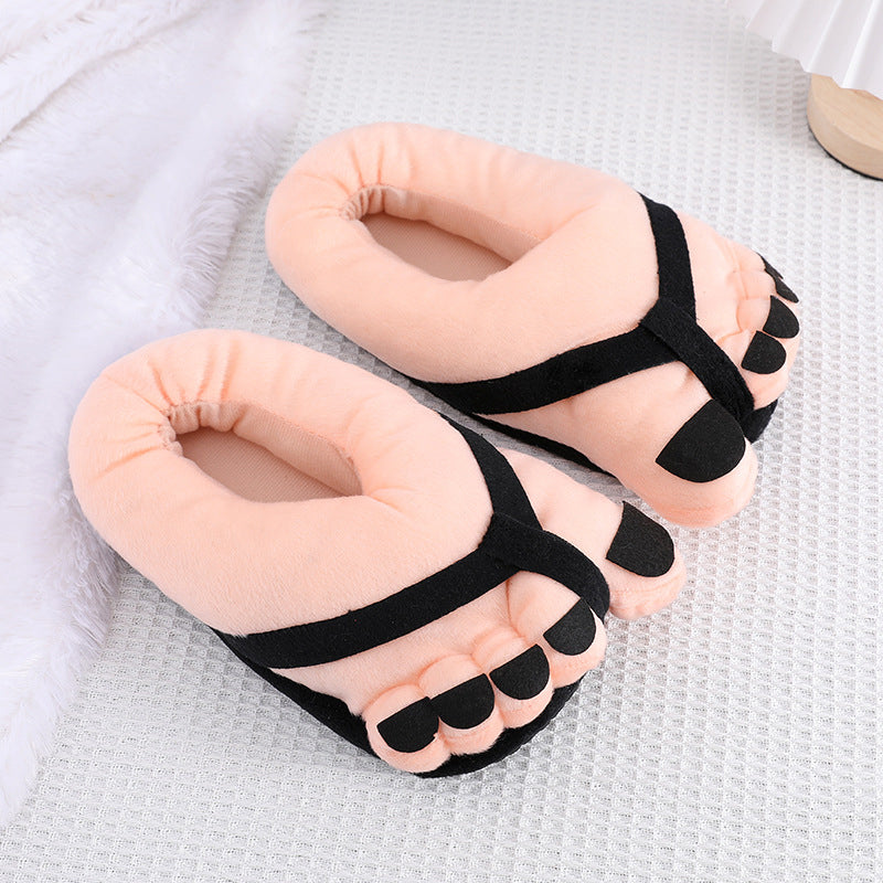 Skanto | Morsomme fotplush novitetssandaler
