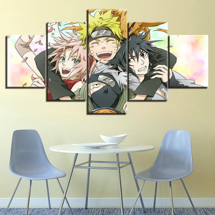 Anime Friends - Lerret Veggkunst Maleri | Skanto