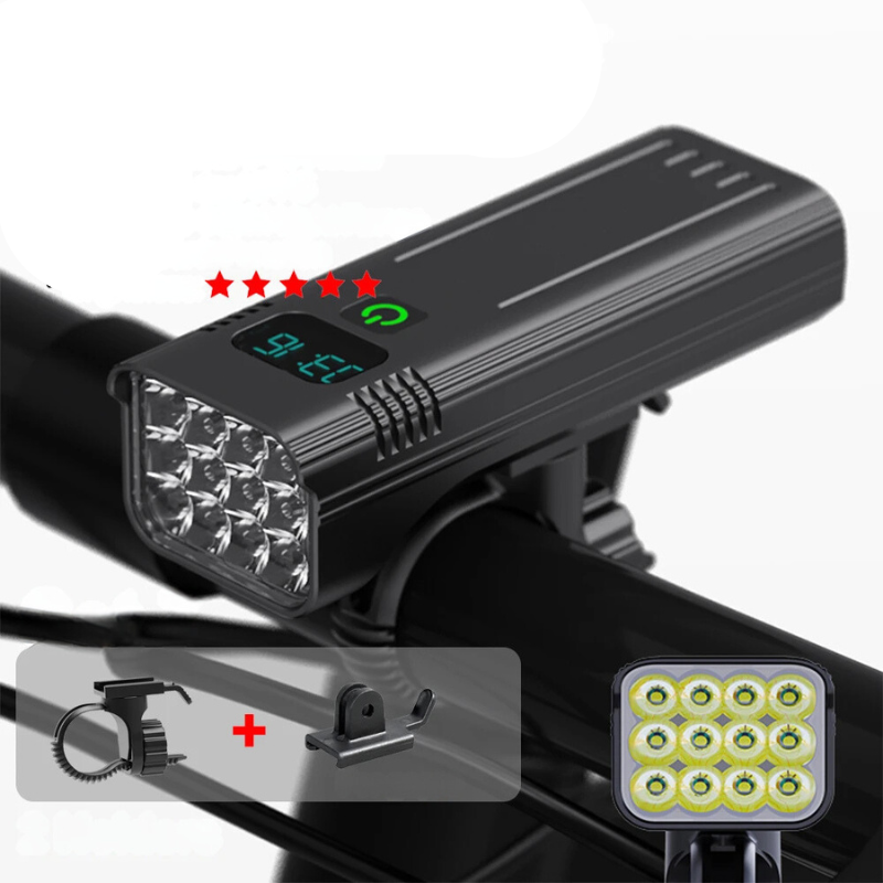5000 Lumen USB-varende Fahrradlampe med Halterungen