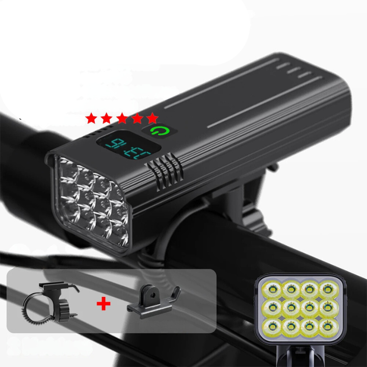 5000 Lumen USB-varende Fahrradlampe med Halterungen