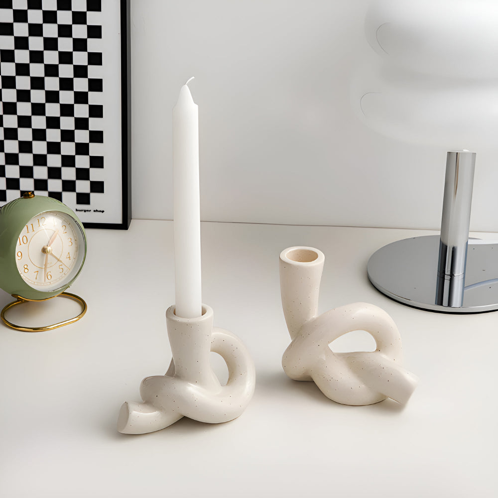 Skanto | Knot Keramisk Lysestake