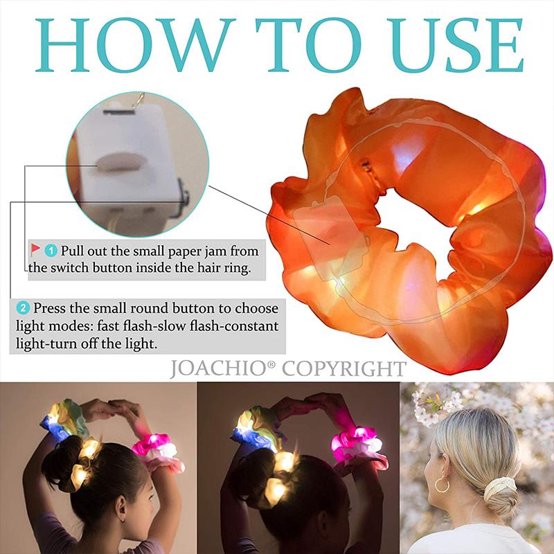 Skanto | LED Scrunchy Hårstrikker