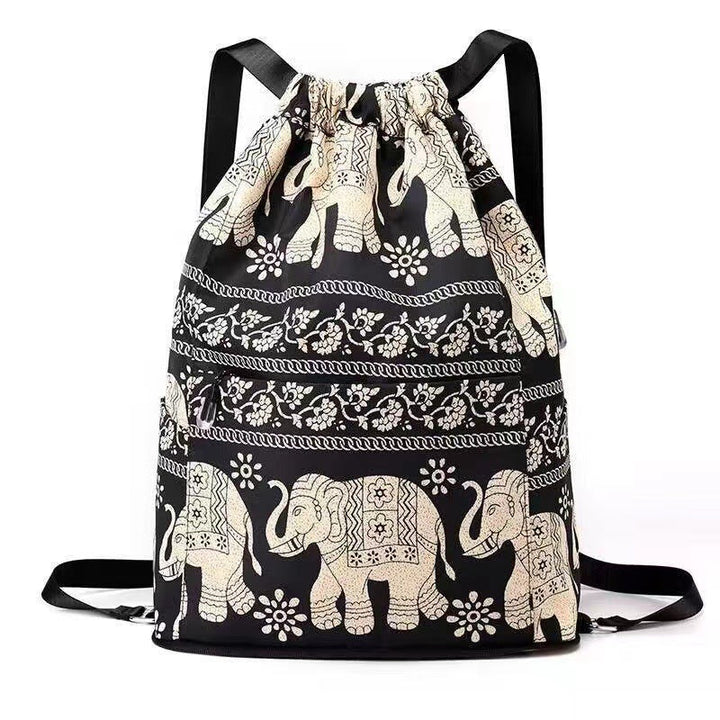 Drawstring skulderveske i etnisk stil | Skanto