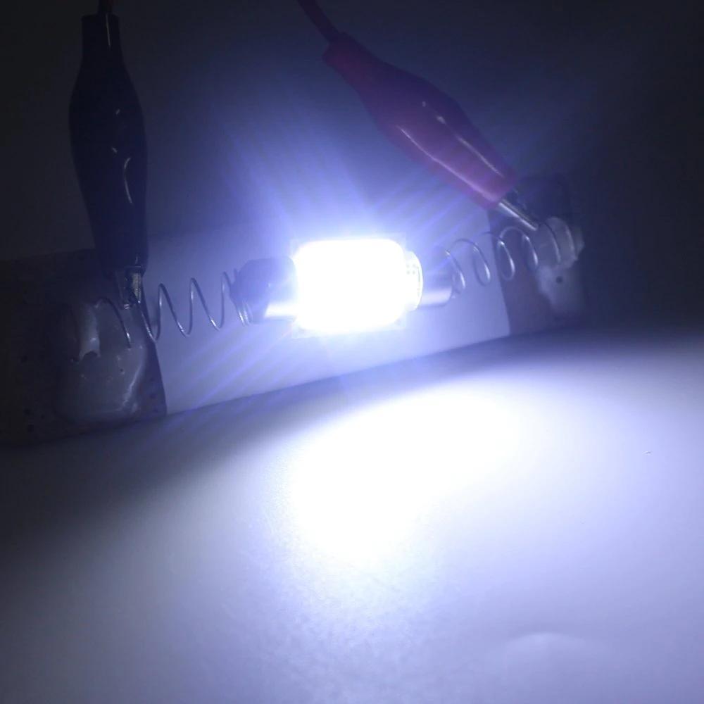 Skanto | 10stk Bilinteriør Lysdome COB 1.5W DC12V LED Pærer Lampeplate