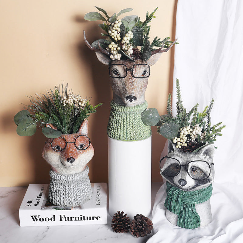 Resin Animal Flower Pot | Skanto