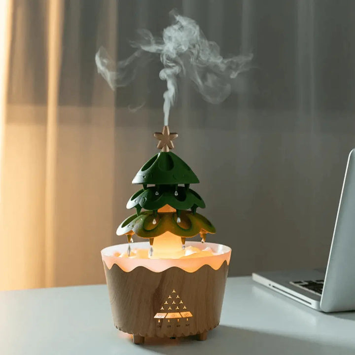 Skanto | AromaBoom jule diffuser – Ultrasonisk luftfukter med LED og USB