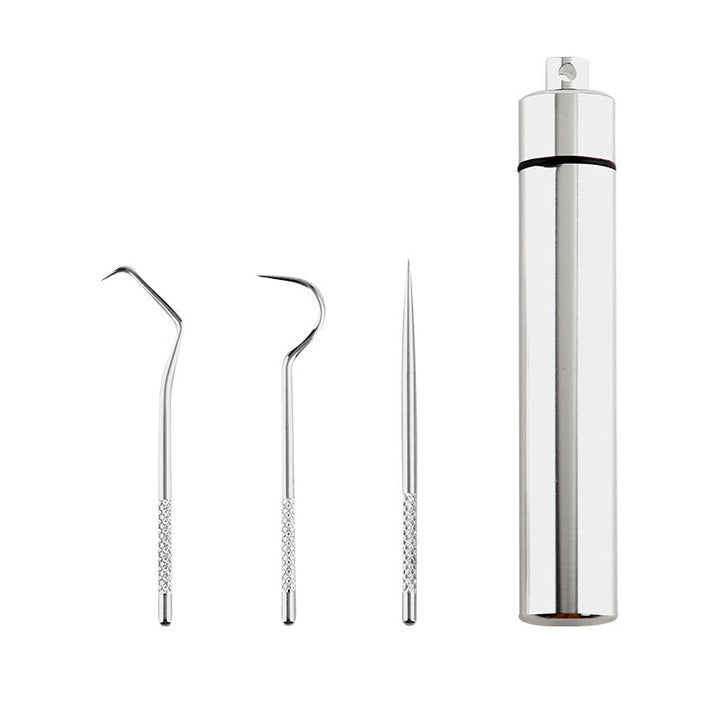 Rustfritt stål tannpirker-sett (7 deler) | Skanto