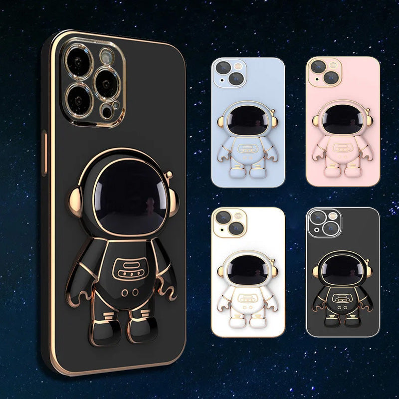 Skanto | 6D Belegg Astronaut Skjult Stativdeksel for iPhone