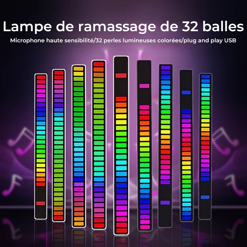 Lydaktivert RGB lyslist trådløs | Skanto