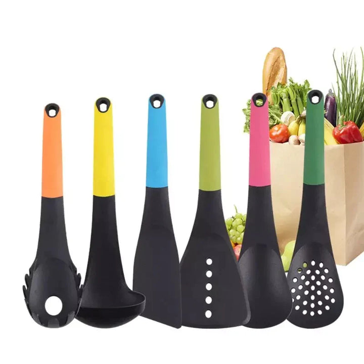 6 Stykker Kjøkkenverktøy Slikkepott Sett Silikon Non-Stick Skanto