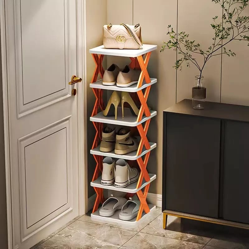 6-lags Enkel Skohylle Plast Enkel Hylle (Gratis Levering) Skanto