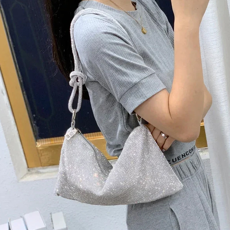 Skanto | Luksusdesign Skinnende Rhinestones Håndveske