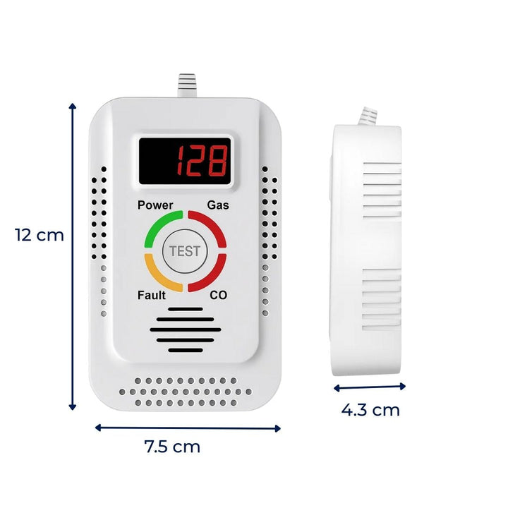 Digital Display – 85dB Høyt Alarm – Hjemmesikkerhetsenhet – Tidlig Varsel Beskyttelse for Familie Skanto