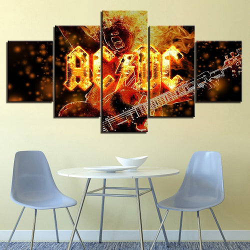 ACDC - Lerret Veggkunst Maleri | Skanto