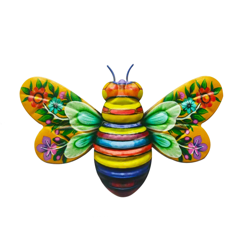 Skanto | Iron Bee Art Sculpture Hengende Veggdekorasjoner for Hage