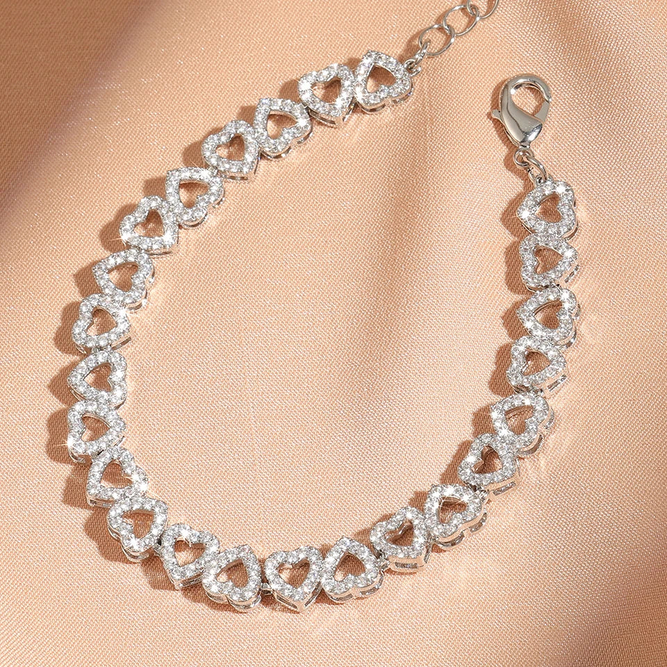 Skanto | Kjærlighet Hjerter Diamantarmbånd