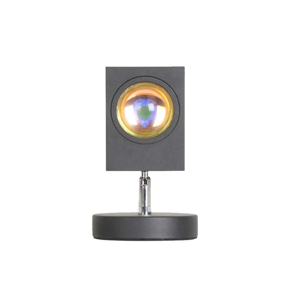 SunsetLuxe - Retro Sunset Bordlampe | Varm LED Ambient Belysning for Soverom og Stue | Skanto