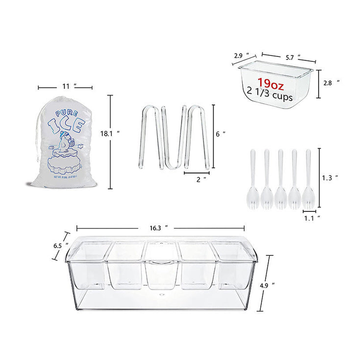 Ice Chilled Condiment Tray Set | Skanto