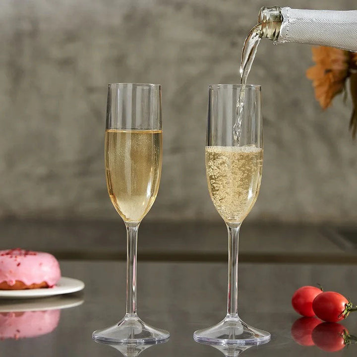 Uknuselig akryl champagneglass 4-delt sett Skanto