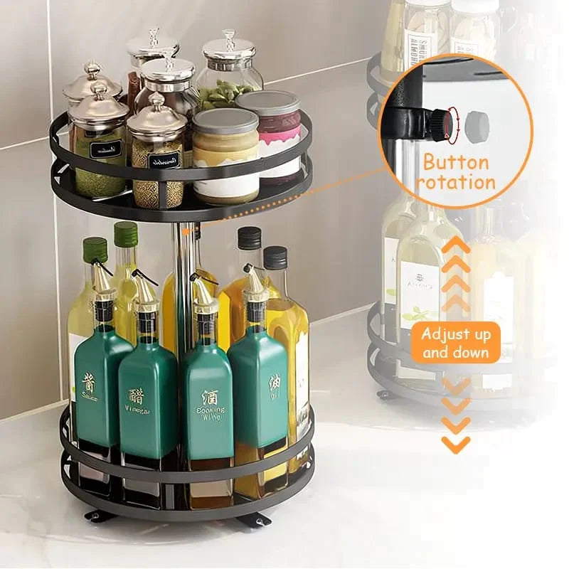 360° roterende lagringsstativ organizer rund (premium) Skanto