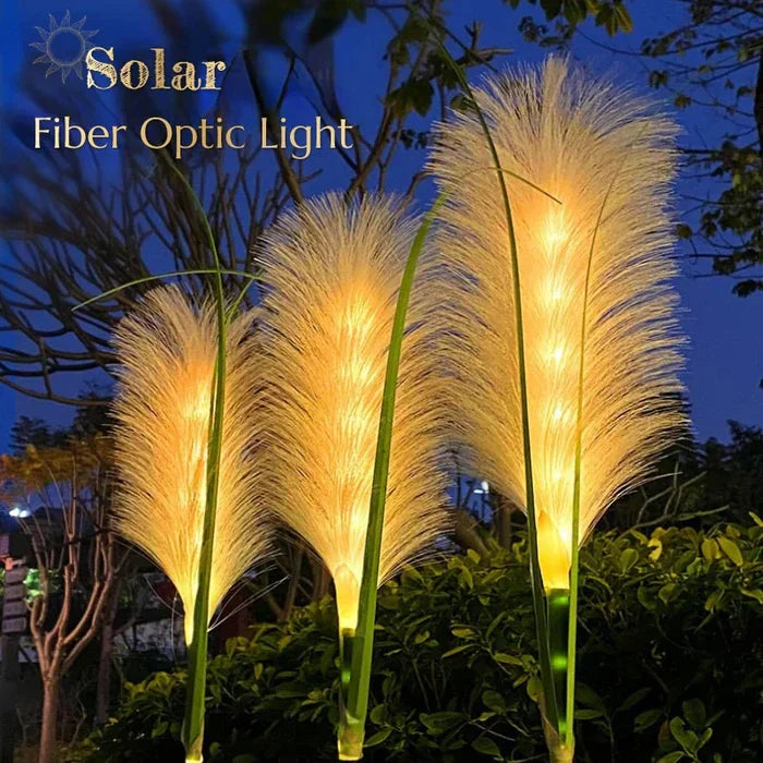 Skanto | Dekorativ Rattan Hagebelysning – Solar Lampe i Gressdesign for Utendørs Bruk