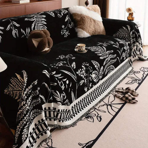 Skanto | Foliage Floral Chenille Sofa Cover