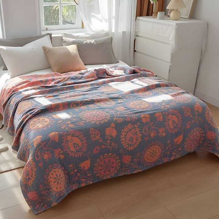 Skanto | Rustikk Blomsterbomull Vendbar Teppe