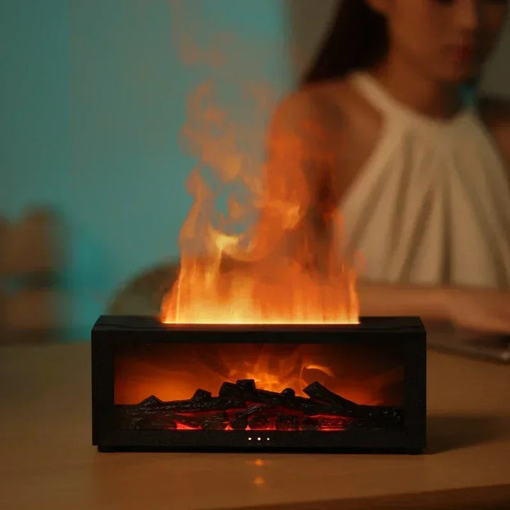 Skanto | Fjernkontroll Fargerik Flamme Kamin Aroma Diffuser