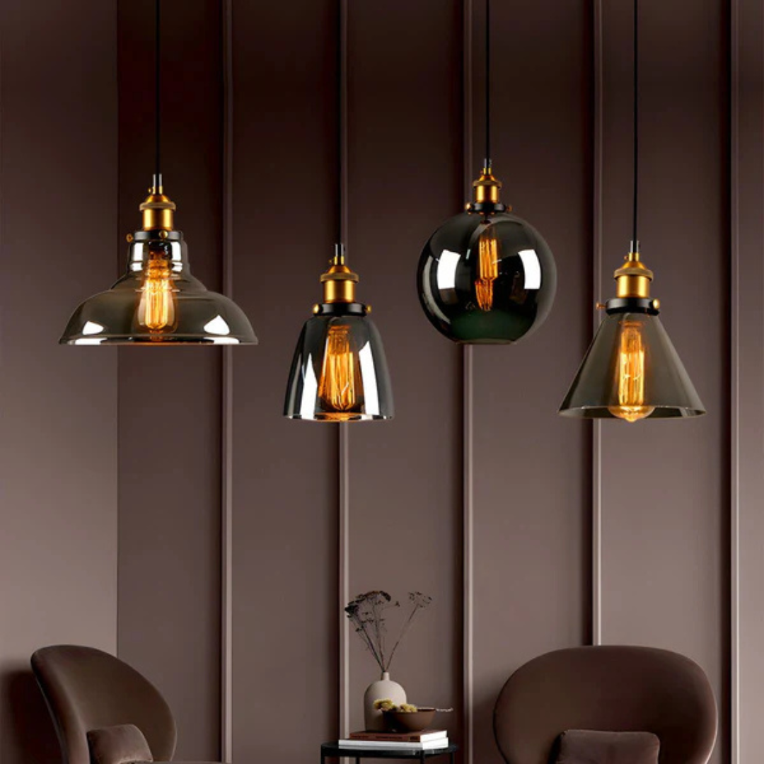Skanto | Vintage Pendellampe Glass | Stilfull Spisebordlampe
