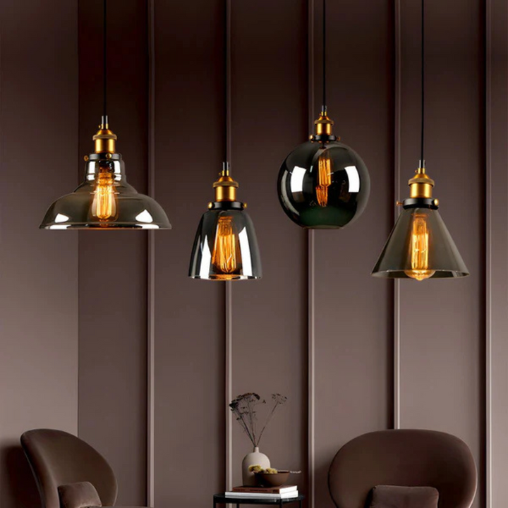 Skanto | Vintage Pendellampe Glass | Stilfull Spisebordlampe