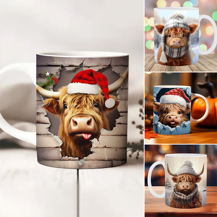 Highland Cow Keramisk Kaffe Mugge | Skanto